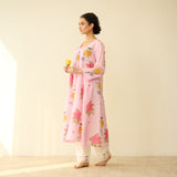 Summer Joy Mulmul Cotton Everyday Kurta - Pastel Pink