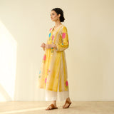Lazy Summers Mulmul Cotton Kurta - Sunshine Yellow