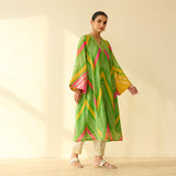 Ruhaani Kota Doria Cotton Semi Festive Kurta - Multicolour