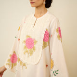 Dilruba Semi Festive Mulmul Cotton Salwar Set - Ivory