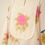 Dilruba Semi Festive Mulmul Cotton Salwar Set - Ivory