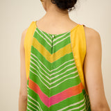 Sawan Leheriya Kota Doria Cotton Dress - Multicolour