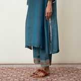 Mehbooba Festive Tissue Kurta Set - Teal Blue