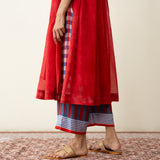Love Bug Embroidered Festive Chanderi Set - Sindoori Laal
