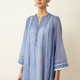 Suvarna Chanderi Kurta Set - Ink Blue