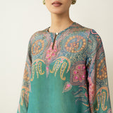 Mehbooba Festive Tissue Kurta Set - Sea Green