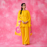 Champakali Statement Modal Palazzo Set - Haldi
