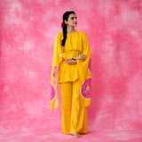 Champakali Statement Modal Palazzo Set - Haldi