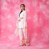Chameli Statement Modal Palazzo Set - Cloudy Pink