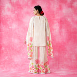 Chameli Statement Modal Palazzo Set - Cream