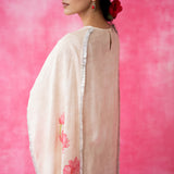Chameli Statement Modal Palazzo Set - Cream