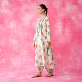 Reena Mulmul Cotton Kurta Set - Beige