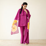 Champakali Statement Modal Palazzo Set - Very Berry