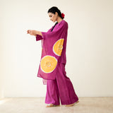 Champakali Statement Modal Palazzo Set - Very Berry