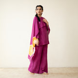 Champakali Statement Modal Palazzo Set - Very Berry
