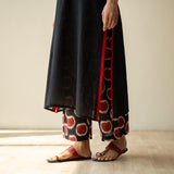 Rekha Slub Cotton Statement Kurta Set - Black