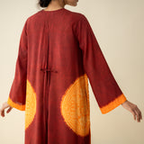 Pitaara Hand Embroidered Modal Kurta - True Red
