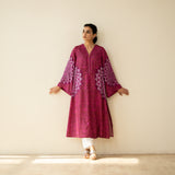 Kritika Statement Modal Kurta - Berry Red