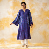 Kritika Statement Modal Kurta - Ink Blue