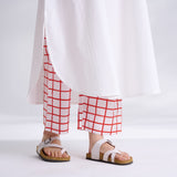 Anaar Patchwork Cotton Kurta Set - Peach