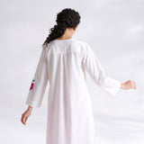 Anaar Patchwork Cotton Kurta Set - Fuchsia