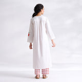 Anaar Patchwork Cotton Kurta Set - Red