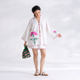 Petals on Cloud Embroidered Co-ord Set - Pink