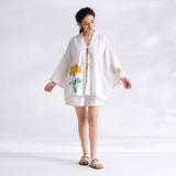 Petals on Cloud Embroidered Co-ord Set - Yellow