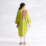 She Wore Flowers Cotton Kurta - Olive
