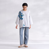 Petals on Cloud Cotton Shirt - Blue