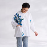 Petals on Cloud Cotton Shirt - Blue