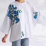 Petals on Cloud Cotton Shirt - Blue