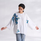 Petals on Cloud Cotton Shirt - Blue