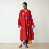 Ludo Pure Slub Cotton Kurta Set - Red