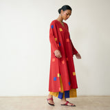 Ludo Pure Slub Cotton Kurta Set - Red