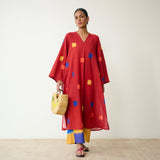 Ludo Pure Slub Cotton Kurta Set - Red