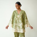 Bellflower Slub Cotton Coord Set - Spinach Green