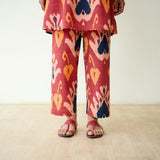 Paan Hand Embroidered Slub Cotton Coord Set - Multicolour