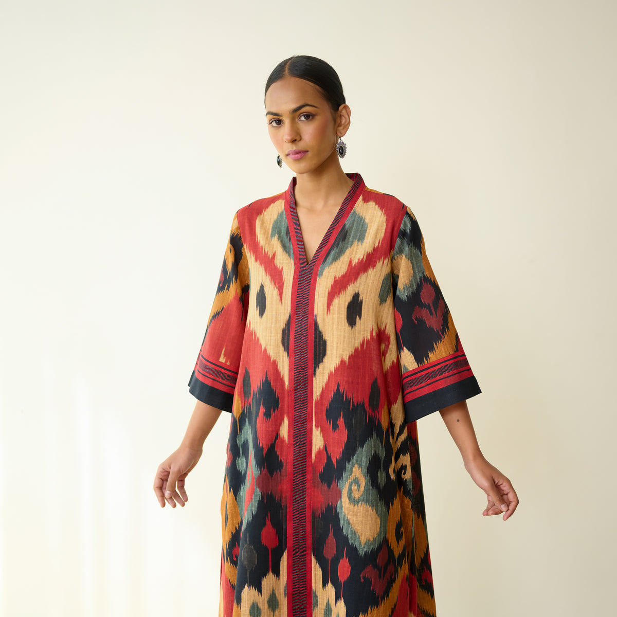 Maheeka Slub Cotton Kurta - Black