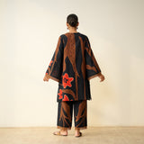 June Slub Cotton Coord Set - Black