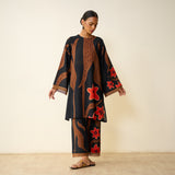 June Slub Cotton Coord Set - Black