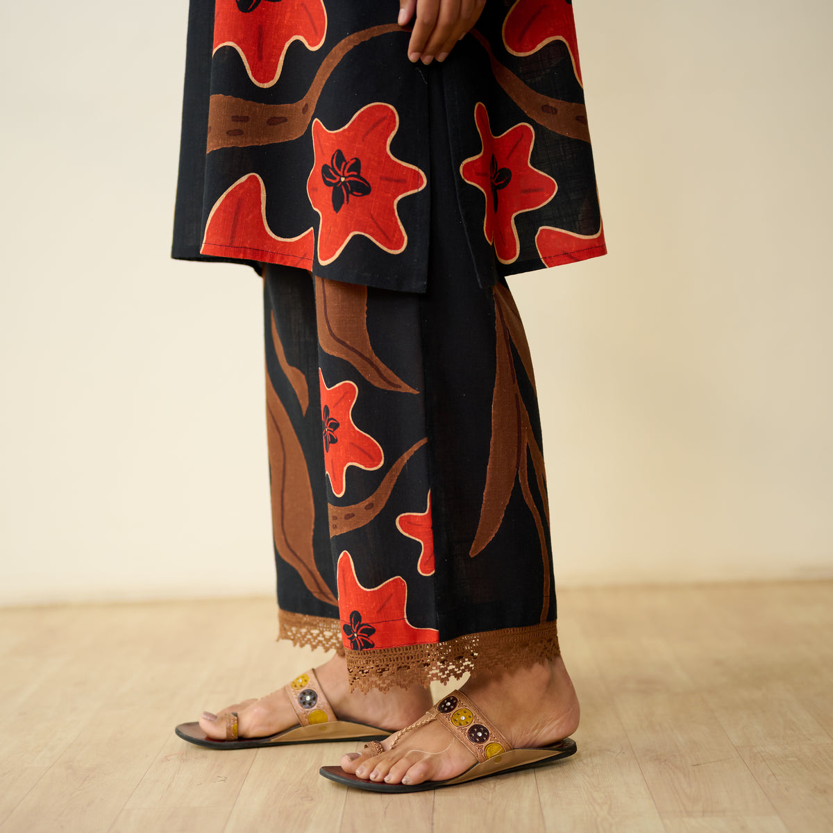 June Slub Cotton Coord Set - Black