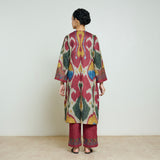 Moonara Hand Embroidered Woollen Kurta Set - Beige