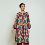 Moonara Hand Embroidered Woollen Kurta - Beige