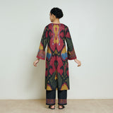 Moonara Hand Embroidered Woollen Kurta - Black