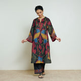 Moonara Hand Embroidered Woollen Kurta Set - Black
