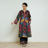 Moonara Hand Embroidered Woollen Kurta - Black