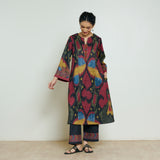 Moonara Hand Embroidered Woollen Kurta Set - Black