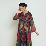 Moonara Hand Embroidered Woollen Kurta - Black