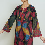 Moonara Hand Embroidered Woollen Kurta - Black